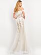 Jovani 02861 Godet Skirt Off The Shoulder Wedding Dress
