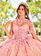 Princesa by Ariana Vara PR30158 Cape Sleeve Corset Quince Gown