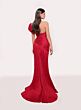 Tarik Ediz 98767 Cheri Cap Sleeve High Slit Taffeta Dress