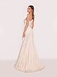 Tarik Ediz 98703 Cosmos Asymmetric Neck Draped A-Line Evening Dress