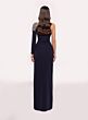 Tarik Ediz 98712 Gabriel Long Sleeve Beaded One-Shoulder Evening Dress