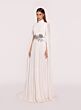 Tarik Ediz 98880 Punch Cape Sleeve Turtle Neck Formal Dress