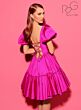 Tarik Ediz 53150 Puff Sleeve Scoop Neck Dress