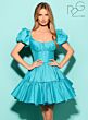 Tarik Ediz 53150 Puff Sleeve Scoop Neck Dress