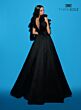Tarik Ediz 98509 Caprice Ruffle Straps Plunging Neck Dress