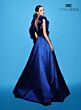 Tarik Ediz 98509 Caprice Ruffle Straps Plunging Neck Dress