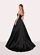 Tarik Ediz 98741 Escurs Pleated Skirt Beaded Illusion Neck Formal Gown