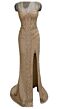 Ava Presley 47270 Sheer Side Beaded High Slit Dress