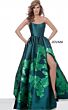 Jovani 02038 Floral Skirt Strapless Dress