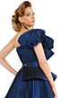 MNM Couture 2565 One Shoulder Pleated Midi Dress