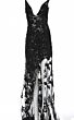 Jovani 4084 Cutaway Slit Sequin Dress