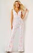 Jovani 22355 Plunging Neckline Sequin Jumpsuit