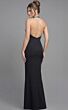 Jovani 45484 Halter Keyhole Neck Open Back Dress
