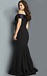 Jovani 07014 Off The Shoulder Slim-Flare Dress