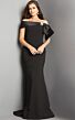 Jovani 07014 Off The Shoulder Slim-Flare Dress
