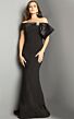 Jovani 07014 Off The Shoulder Slim-Flare Dress