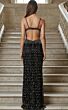 Jovani 43928 Fringe Skirt High Slit Embellished Dress