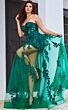 Jovani 02845 Floral Appliques Sheer Dress