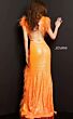Jovani 06164 Feather Strap High Slit Dress