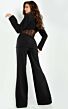 Jovani 07227 Illusion Midriff Two Piece Pant Suit