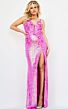 Jovani 1012 High Slit Sequin Dress