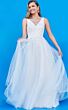 Jovani K00367 V-Neck Embroidered Formal Dress