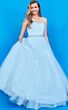 Jovani K66712 Lace-Up Back Long Party Dress