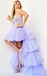 Jovani 07263 Embroidered Bodice High Low Dress