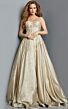 Jovani 07497 Corset Bodice Strapless Glitter Dress