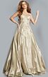 Jovani 07497 Corset Bodice Strapless Glitter Dress