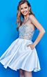Jovani K00722 Beaded Bodice Strapless Cocktail Dress