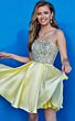 Jovani K00722 Beaded Bodice Strapless Cocktail Dress