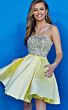 Jovani K00722 Beaded Bodice Strapless Cocktail Dress