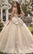 Jovani Q47374 Back Bow Sweetheart Neck Quinceanera Gown