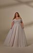 Mori Lee 3399 Luna Sheer Top Off The Shoulder Plus Size Bridal Dress