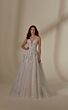 Mori Lee 4138 Matilda Double Belt Plunging Neck Wedding Gown