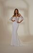 Mori Lee 2535 Monique Illusion Train Removable Sleeves Wedding Gown