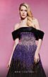 MNM Couture B1009 Long Train Off The Shoulder Embellished Dress