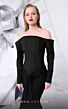 MNM Couture B1112 Basque Waist Off The Shoulder Corset Dress