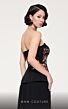 MNM Couture B1117 Peplum Corset Embroidered Strapless Dress