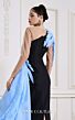 MNM Couture B1152 Illusion Sleeves Side Tail Column Dress