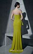 MNM Couture B1188 Pleated Asymmetric Neck Column Dress