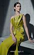 MNM Couture B1188 Pleated Asymmetric Neck Column Dress