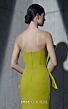MNM Couture B1188 Pleated Asymmetric Neck Column Dress