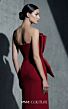 MNM Couture B1188 Pleated Asymmetric Neck Column Dress