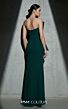 MNM Couture B1188 Pleated Asymmetric Neck Column Dress