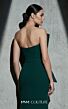 MNM Couture B1188 Pleated Asymmetric Neck Column Dress