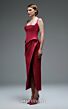 MNM Couture E0109 Slim Strap Peek-A-Boo Neck Red Dress