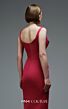 MNM Couture E0109 Slim Strap Peek-A-Boo Neck Red Dress
