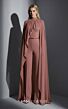 MNM Couture E0143 Corset Bodice Chiffon High Neck Jumpsuit